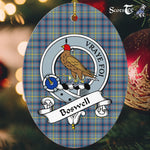Boswell Scottish Clan Badge Plaid Ornament Gift. Christmas Tree Ornament Boswell Tartan Ornament,  ceramic ornament, personalized christmas ornaments, christmas tree ornaments, christmas door decorations, Plaid Ornament, Tartan Ceramic Ornament