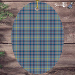 Boswell Tartan Oval Ornaments, Christmas Tree Ornament, Plaid Christmas Ornaments, Ceramic Oval Christmas Tree Decoration, Tartan Oval Ornaments, Christmas Tree Ornament, Plaid Christmas Ornaments, Ceramic Oval Christmas Tree Decoration