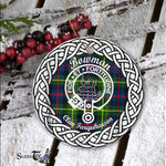 Bowman Scottish Clan Tartan Crest Badge Plaid Ornament Gift. Christmas Tree Ornament Bowman Clan Tartan Ornament,  ceramic ornament, personalized christmas ornaments, christmas tree ornaments, christmas door decorations, Plaid Ornament, Tartan Ceramic Ornament