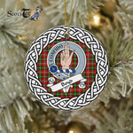 Boyd Scottish Clan Tartan Crest Badge Plaid Ornament Gift. Christmas Tree Ornament Boyle Clan Tartan Ornament,  ceramic ornament, personalized christmas ornaments, christmas tree ornaments, christmas door decorations, Plaid Ornament, Tartan Ceramic Ornament