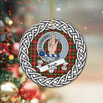 Boyd Scottish Clan Tartan Crest Badge Plaid Ornament Gift. Christmas Tree Ornament Boyle Clan Tartan Ornament,  ceramic ornament, personalized christmas ornaments, christmas tree ornaments, christmas door decorations, Plaid Ornament, Tartan Ceramic Ornament