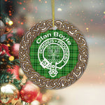 Boyle Clan Tartan Crest Badge Plaid Ornament Gift. Christmas Tree Ornament Boyle Clan Tartan Ornament Great Christmas Ornaments Gift - Scotstee Shop