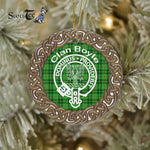 Boyle Clan Tartan Crest Badge Plaid Ornament Gift. Christmas Tree Ornament Boyle Clan Tartan Ornament Great Christmas Ornaments Gift - Scotstee Shop