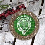 Boyle Clan Tartan Crest Badge Plaid Ornament Gift. Christmas Tree Ornament Boyle Clan Tartan Ornament Great Christmas Ornaments Gift - Scotstee Shop