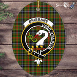Brisbane Scottish Clan Plaid Ornament Gift. Christmas Tree Ornament Brisbane Clan Tartan Ornament,  ceramic ornament, personalized christmas ornaments, christmas tree ornaments, christmas door decorations, Plaid Ornament, Tartan Ceramic Ornament