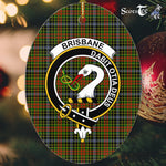 Brisbane Scottish Clan Plaid Ornament Gift. Christmas Tree Ornament Brisbane Clan Tartan Ornament,  ceramic ornament, personalized christmas ornaments, christmas tree ornaments, christmas door decorations, Plaid Ornament, Tartan Ceramic Ornament