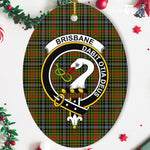 Brisbane Scottish Clan Plaid Ornament Gift. Christmas Tree Ornament Brisbane Clan Tartan Ornament,  ceramic ornament, personalized christmas ornaments, christmas tree ornaments, christmas door decorations, Plaid Ornament, Tartan Ceramic Ornament