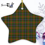 Brisbane Tartan Ornament Star Ornament, Christmas Star Decorations, ceramic ornament, Plaid Star Ceramic Ornament, Christmas Ornament Decorations Gift