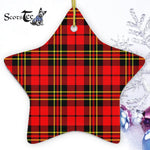 Brodie Modern Tartan Ornament Star Ornament, Christmas Star Decorations, ceramic ornament, Plaid Star Ceramic Ornament, Christmas Ornament Decorations Gift