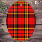 Brodie Modern Tartan Oval Ornaments, Christmas Tree Ornament, Plaid Christmas Ornaments, Ceramic Oval Christmas Tree Decoration, Tartan Oval Ornaments, Christmas Tree Ornament, Plaid Christmas Ornaments, Ceramic Oval Christmas Tree Decoration
