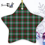 Brodie Tartan Ornament Star Ornament, Christmas Star Decorations, ceramic ornament, Plaid Star Ceramic Ornament, Christmas Ornament Decorations Gift