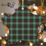 Brodie Tartan Ornament Star Ornament, Christmas Star Decorations, ceramic ornament, Plaid Star Ceramic Ornament, Christmas Ornament Decorations Gift