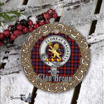 Broun Celtic Circle Plaid Ornament Gift. Christmas Tree Ornament Broun Clan Tartan Ornament Great Christmas Ornaments Gift - Scotstee Shop