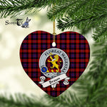 Broun Scottish Clan Badge Plaid Christmas Ornaments Gift Heart Ornament Broun Clan Tartan Ornaments, Plaid Ornament, christmas Ornament, plaid christmas ornament