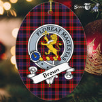 Broun Scottish Clan Badge Plaid Ornament Gift. Christmas Tree Ornament Broun Tartan Ornament,  ceramic ornament, personalized christmas ornaments, christmas tree ornaments, christmas door decorations, Plaid Ornament, Tartan Ceramic Ornament