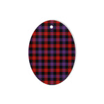 Brown Modern Tartan Oval Ornaments, Christmas Tree Ornament, Plaid Christmas Ornaments, Ceramic Oval Christmas Tree Decoration, Tartan Oval Ornaments, Christmas Tree Ornament, Plaid Christmas Ornaments, Ceramic Oval Christmas Tree Decoration