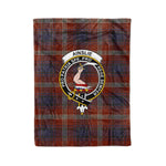 Brown Plaid Blankets Plaid Blanket Ainslie Ancient Clan Crest Badge Tartan Blanket - Scotstee Shop
