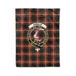 Brown Plaid Blankets Plaid Blanket Ainslie Clan Crest Badge Tartan Blanket - Scotstee Shop