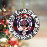 Brown Scottish Clan Tartan Crest Badge Plaid Ornament Gift. Christmas Tree Ornament Brodie Clan Tartan Ornament,  ceramic ornament, personalized christmas ornaments, christmas tree ornaments, christmas door decorations, Plaid Ornament, Tartan Ceramic Ornament