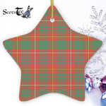 Bruce Ancient Tartan Ornament Star Ornament, Christmas Star Decorations, ceramic ornament, Plaid Star Ceramic Ornament, Christmas Ornament Decorations Gift