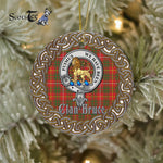 Bruce Celtic Circle Plaid Ornament Gift. Christmas Tree Ornament Brodie Clan Tartan Ornament Great Christmas Ornaments Gift - Scotstee Shop