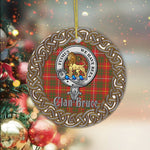 Bruce Celtic Circle Plaid Ornament Gift. Christmas Tree Ornament Brodie Clan Tartan Ornament Great Christmas Ornaments Gift - Scotstee Shop