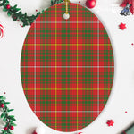 Bruce Modern Tartan Oval Ornaments, Christmas Tree Ornament, Plaid Christmas Ornaments, Ceramic Oval Christmas Tree Decoration, Tartan Oval Ornaments, Christmas Tree Ornament, Plaid Christmas Ornaments, Ceramic Oval Christmas Tree Decoration