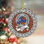 Bruce Scottish Clan Tartan Crest Badge Plaid Ornament Gift. Christmas Tree Ornament Brodie Clan Tartan Ornament,  ceramic ornament, personalized christmas ornaments, christmas tree ornaments, christmas door decorations, Plaid Ornament, Tartan Ceramic Ornament