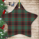 Buchan Ancient Tartan Ornament Star Ornament, Christmas Star Decorations, ceramic ornament, Plaid Star Ceramic Ornament, Christmas Ornament Decorations Gift