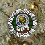Buchan Scottish Clan Tartan Crest Badge Plaid Ornament Gift. Christmas Tree Ornament Brodie Clan Tartan Ornament,  ceramic ornament, personalized christmas ornaments, christmas tree ornaments, christmas door decorations, Plaid Ornament, Tartan Ceramic Ornament