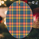 Buchanan Ancient Tartan Oval Ornaments, Christmas Tree Ornament, Plaid Christmas Ornaments, Ceramic Oval Christmas Tree Decoration, Tartan Oval Ornaments, Christmas Tree Ornament, Plaid Christmas Ornaments, Ceramic Oval Christmas Tree Decoration