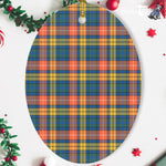 Buchanan Ancient Tartan Oval Ornaments, Christmas Tree Ornament, Plaid Christmas Ornaments, Ceramic Oval Christmas Tree Decoration, Tartan Oval Ornaments, Christmas Tree Ornament, Plaid Christmas Ornaments, Ceramic Oval Christmas Tree Decoration