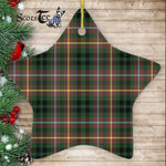 Buchanan Hunting Tartan Ornament Star Ornament, Christmas Star Decorations, ceramic ornament, Plaid Star Ceramic Ornament, Christmas Ornament Decorations Gift