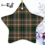 Buchanan Hunting Tartan Ornament Star Ornament, Christmas Star Decorations, ceramic ornament, Plaid Star Ceramic Ornament, Christmas Ornament Decorations Gift
