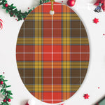 Buchanan Old Set Weathered Tartan Oval Ornaments, Christmas Tree Ornament, Plaid Christmas Ornaments, Ceramic Oval Christmas Tree Decoration, Tartan Oval Ornaments, Christmas Tree Ornament, Plaid Christmas Ornaments, Ceramic Oval Christmas Tree Decoration