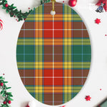 Buchanan Old Sett Tartan Oval Ornaments, Christmas Tree Ornament, Plaid Christmas Ornaments, Ceramic Oval Christmas Tree Decoration, Tartan Oval Ornaments, Christmas Tree Ornament, Plaid Christmas Ornaments, Ceramic Oval Christmas Tree Decoration