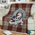 Burgundy Blanket Burgundy Tartan Throw Plaid Blanket Cunningham Burgundy Dancers Clan Badge Tartan Blanket Scottish Blue Plaid Throw Blanket - Scotstee Shop