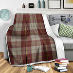 Scotstee Shop Tartan Plaid Blanket Cunningham Burgundy Dancers Scottish Tartan Plaid Sherpa Blanket