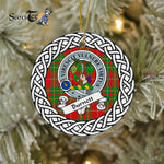 Burnet Scottish Clan Tartan Crest Badge Plaid Ornament Gift. Christmas Tree Ornament Brodie Clan Tartan Ornament,  ceramic ornament, personalized christmas ornaments, christmas tree ornaments, christmas door decorations, Plaid Ornament, Tartan Ceramic Ornament