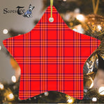 Burnett Modern Tartan Ornament Star Ornament, Christmas Star Decorations, ceramic ornament, Plaid Star Ceramic Ornament, Christmas Ornament Decorations Gift