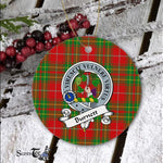 Burnett Scottish Clan Badge Plaid Ornament Gift. Christmas Tree Ornament Burnett Clan Tartan Ornament Great Christmas Ornaments Gift - Scotstee Shop