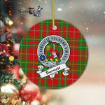 Burnett Scottish Clan Badge Plaid Ornament Gift. Christmas Tree Ornament Burnett Clan Tartan Ornament Great Christmas Ornaments Gift - Scotstee Shop