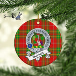Burnett Scottish Clan Badge Plaid Ornament Gift. Christmas Tree Ornament Burnett Clan Tartan Ornament Great Christmas Ornaments Gift - Scotstee Shop