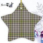 Burns Check Tartan Ornament Star Ornament, Christmas Star Decorations, ceramic ornament, Plaid Star Ceramic Ornament, Christmas Ornament Decorations Gift