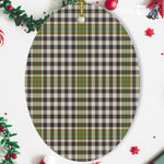Burns Check Tartan Oval Ornaments, Christmas Tree Ornament, Plaid Christmas Ornaments, Ceramic Oval Christmas Tree Decoration, Tartan Oval Ornaments, Christmas Tree Ornament, Plaid Christmas Ornaments, Ceramic Oval Christmas Tree Decoration