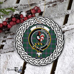 Byres Scottish Clan Tartan Crest Badge Plaid Ornament Gift. Christmas Tree Ornament Byres Clan Tartan Ornament,  ceramic ornament, personalized christmas ornaments, christmas tree ornaments, christmas door decorations, Plaid Ornament, Tartan Ceramic Ornament