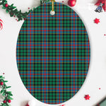 Byres Tartan Oval Ornaments, Christmas Tree Ornament, Plaid Christmas Ornaments, Ceramic Oval Christmas Tree Decoration, Tartan Oval Ornaments, Christmas Tree Ornament, Plaid Christmas Ornaments, Ceramic Oval Christmas Tree Decoration