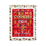 Personalized Gift Tartan Plaid Blanket Clan Rose With Christmas Cookie Baking Crew Christmas Gift Blanket, Plaid Blanket, Christmas Fleece Blanket, Christmas Blanket, Tartan Blanket, Scottish Blanket, Scotland Blanket, Family Name Blanket, Custom Blanket, Personalized Blanket