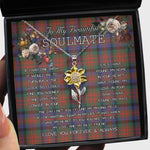 To My Beautiful Soulmate Sunflower Necklace In Your Eyes I Have Found My Home Clan MacDuff Hunting Modern Tartan Jewelry For Girlfriend