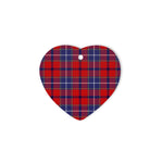 Wishart Dress Tartan Heart Ornaments, Christmas Tree Ornament, Plaid Christmas Ornaments, Ceramic Heart Christmas Tree Decoration, Christmas Ornament, Plaid Ornament, Tartan Ornament, Buffalo Plaid Ornament